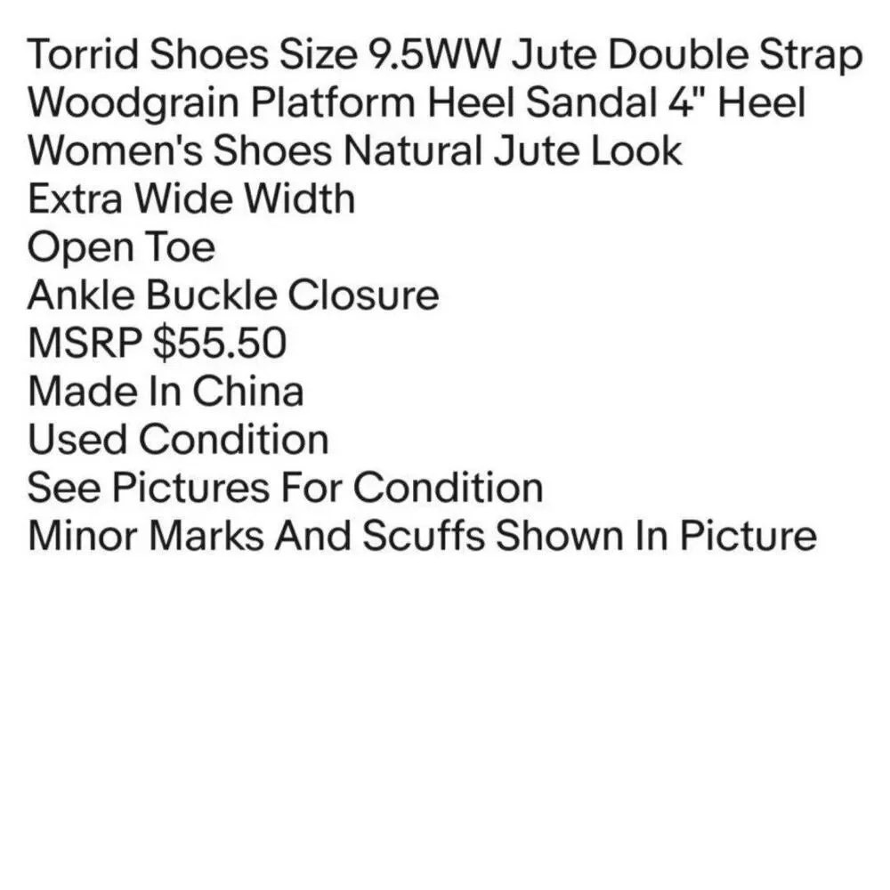 torrid shoes size